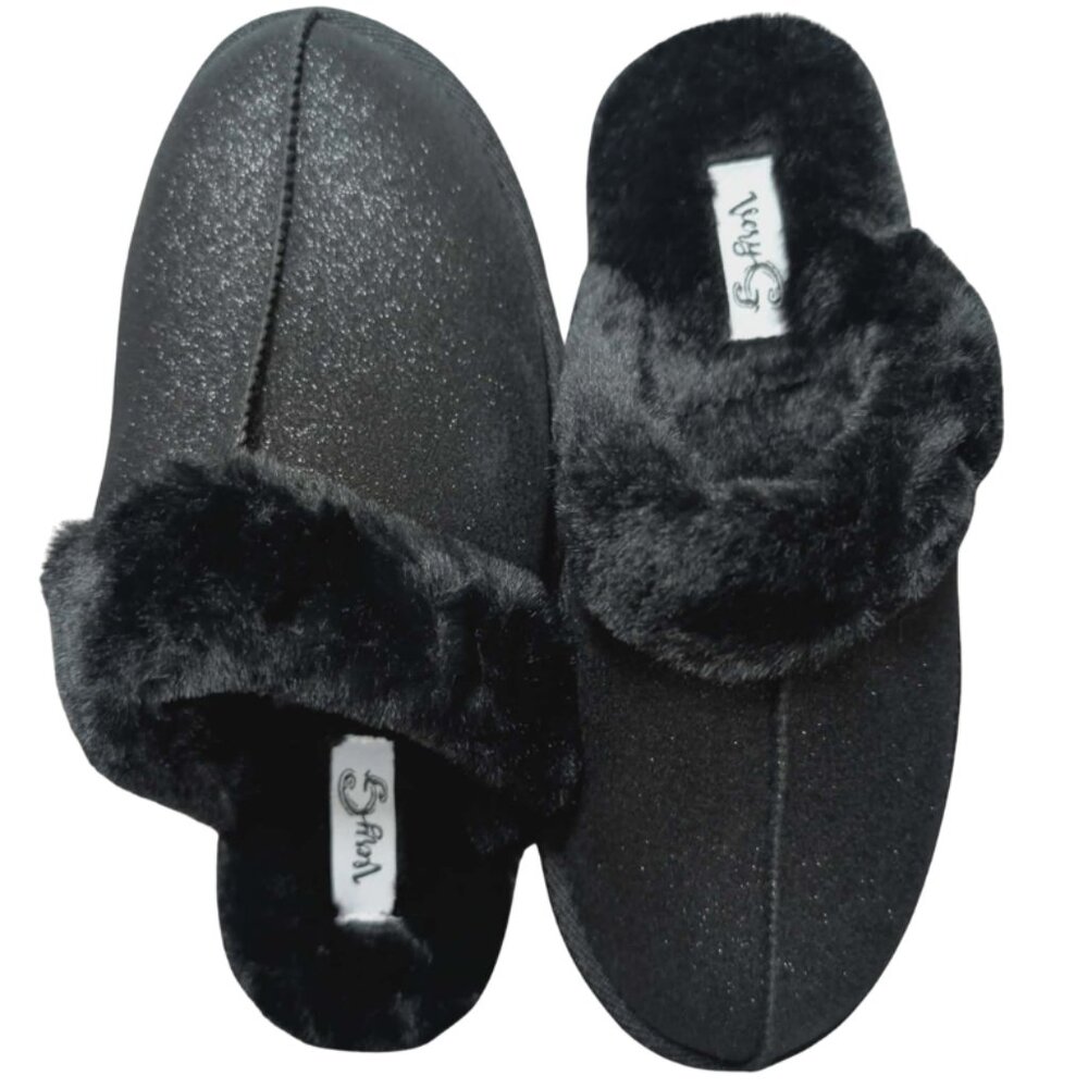 Very J Gypsy Jazz Deidra Slippers in Black - Picture 3 of 3